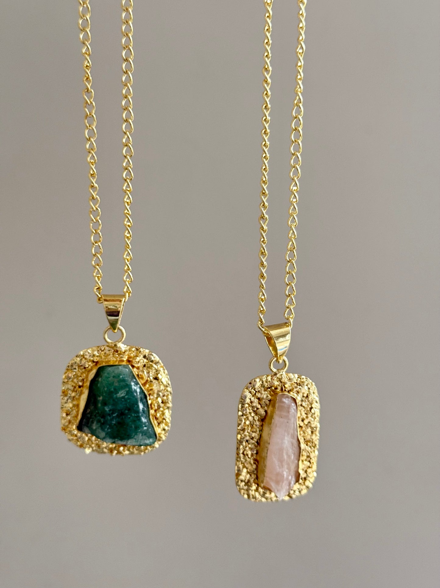 Raw Stone Pendant (Pack of Two)
