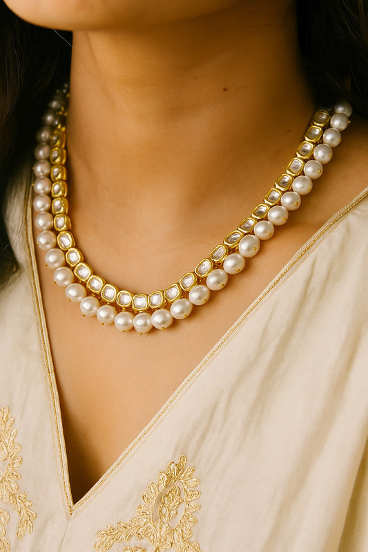 Pearl Kundan Necklace