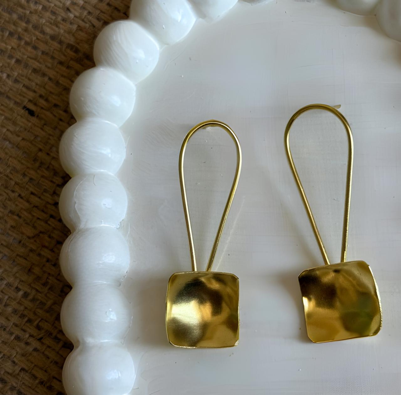 Gold Plated Statement Earrings