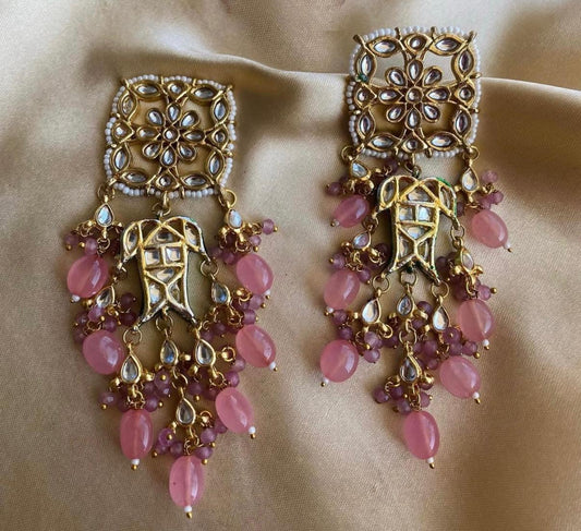 Long Kundan Earrings