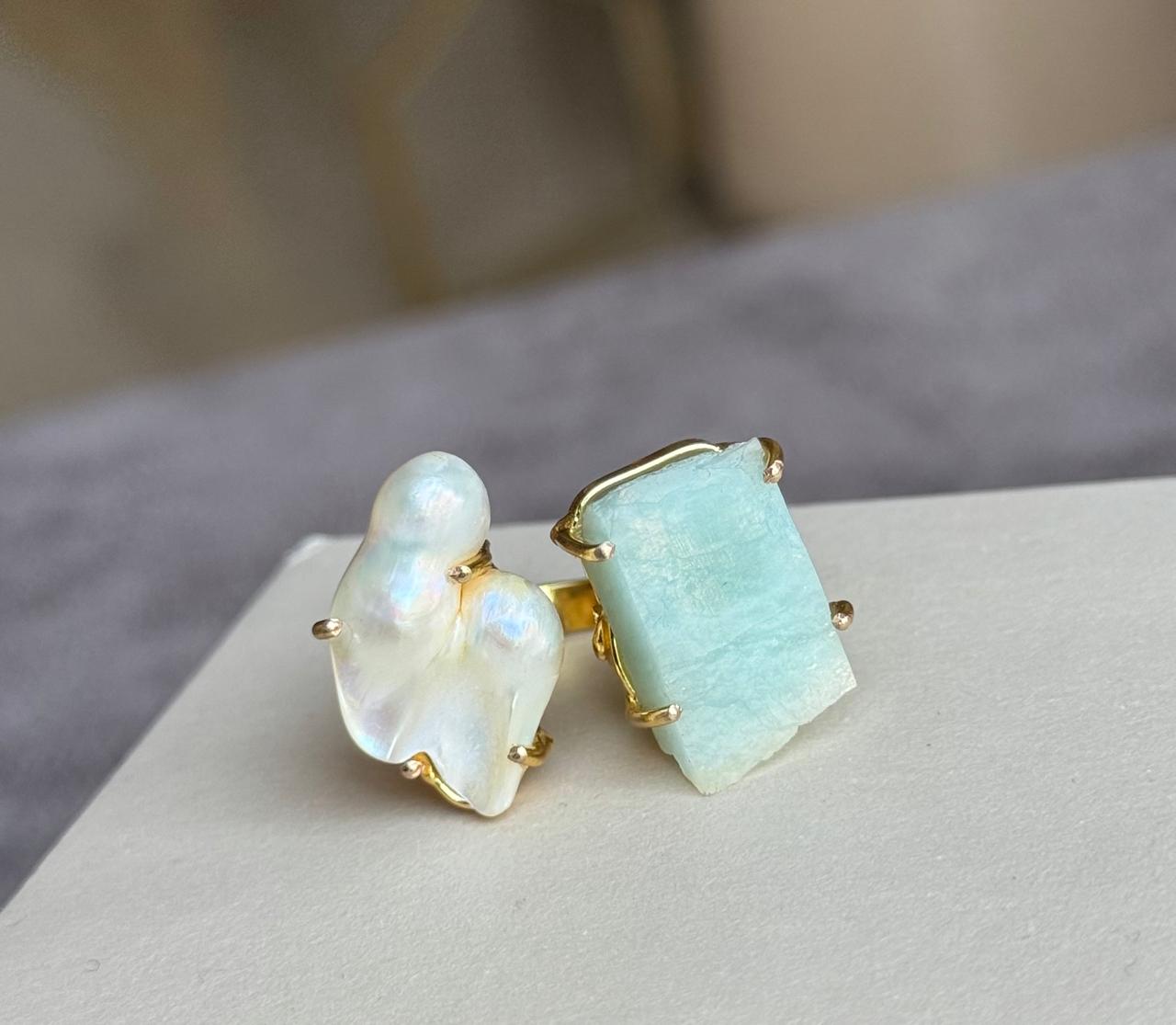 Two-Stone Amazonite Ring