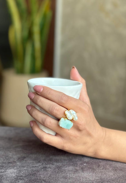 Two-Stone Amazonite Ring