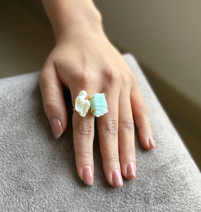 Two-Stone Amazonite Ring